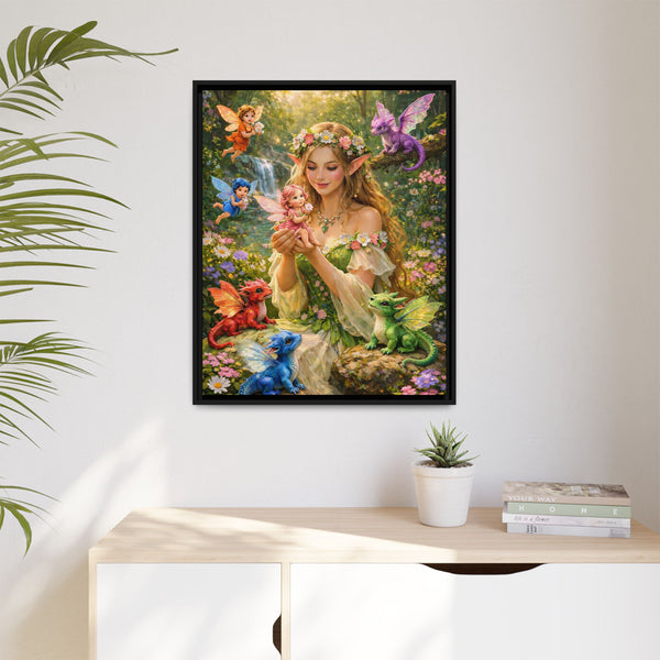 Enchanted Fairy Garden-  Framed Canvas Wall Art