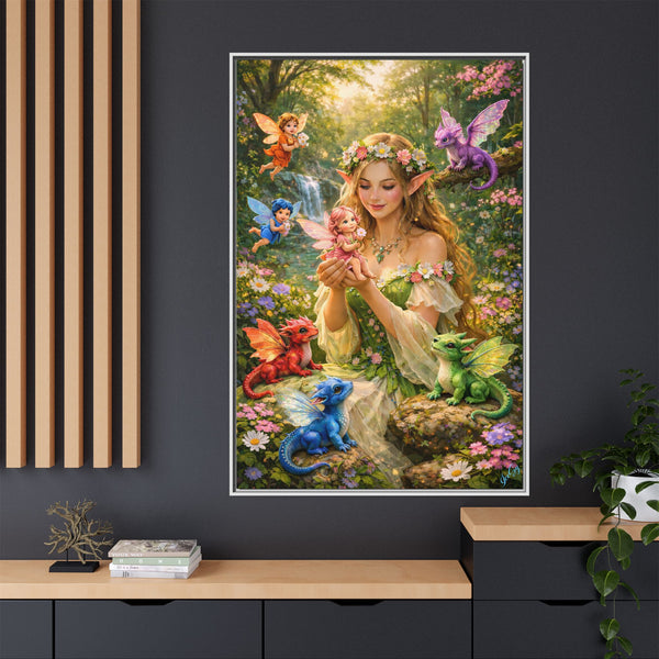 Enchanted Fairy Garden-  Framed Canvas Wall Art