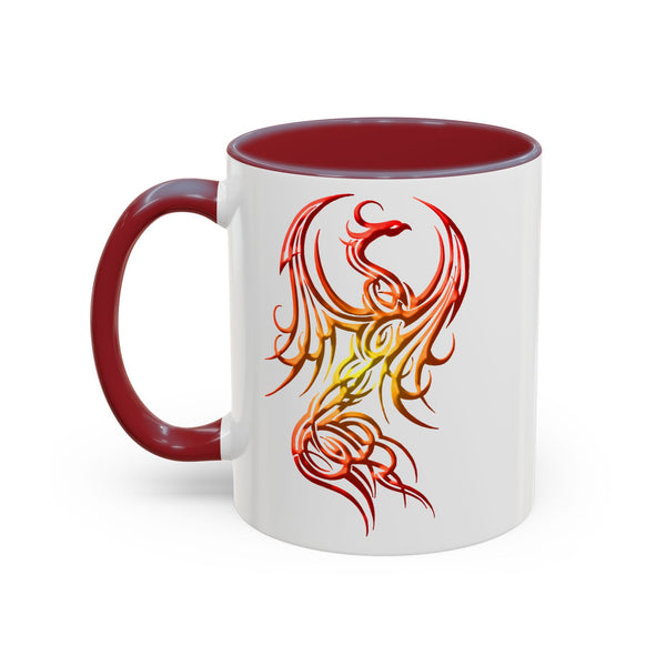 Phoenix Accent Coffee Mug – Red / Orange / Yellow Ombre - 11oz