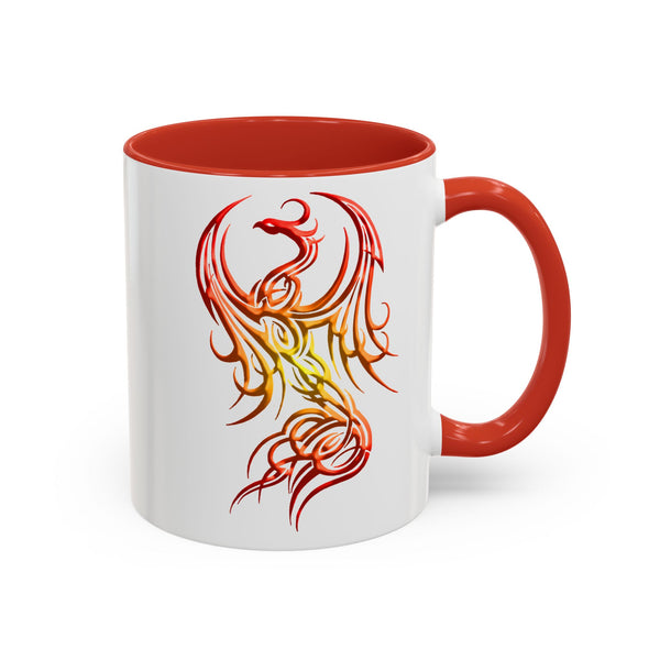 Phoenix Accent Coffee Mug – Red / Orange / Yellow Ombre - 11oz