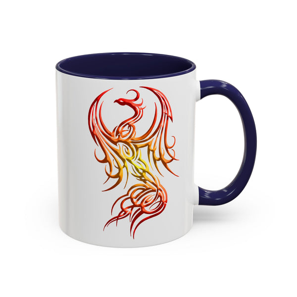 Phoenix Accent Coffee Mug – Red / Orange / Yellow Ombre - 11oz