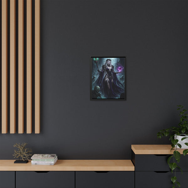 Necromancer Sorceress - Framed Canvas  Fantasy Wall Art