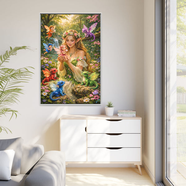 Enchanted Fairy Garden-  Framed Canvas Wall Art