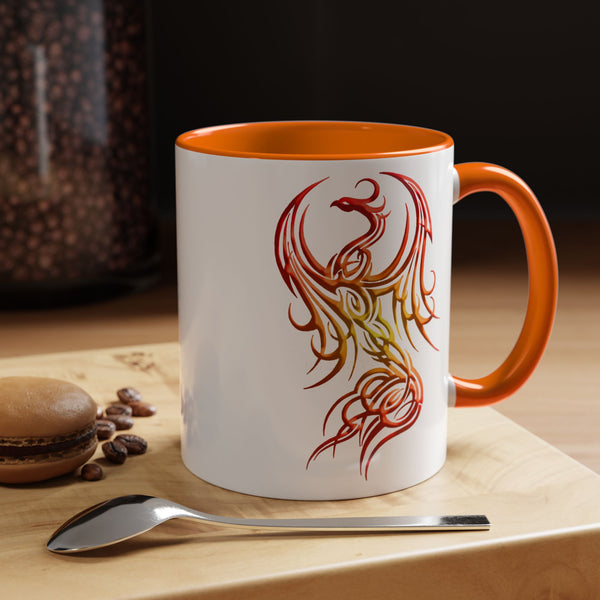 Phoenix Accent Coffee Mug – Red / Orange / Yellow Ombre - 11oz