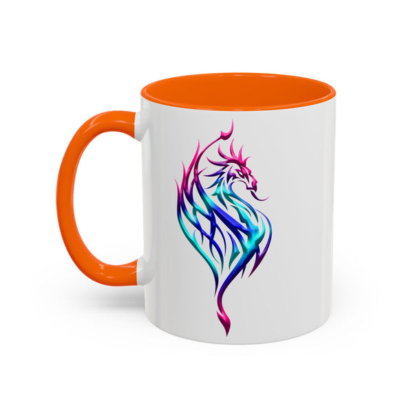 Phoenix Accent Coffee Mug - Fuchsia / Purple / Aqua Ombre - 11oz