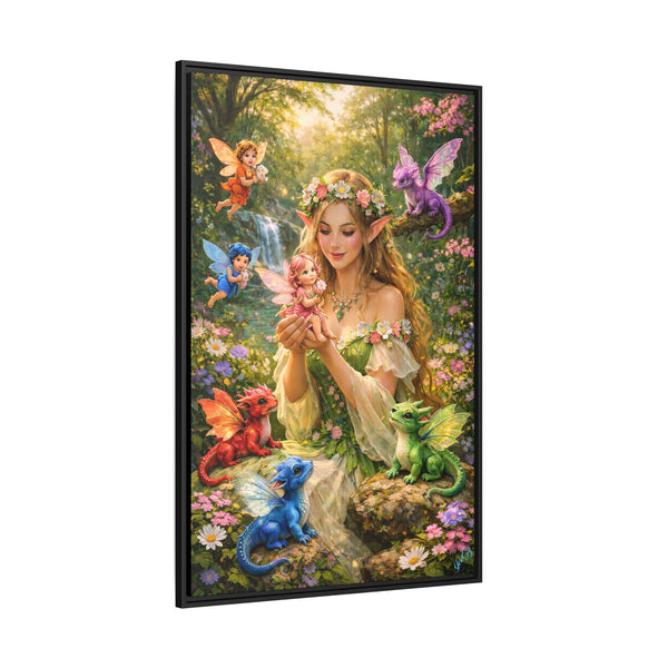 Enchanted Fairy Garden-  Framed Canvas Wall Art