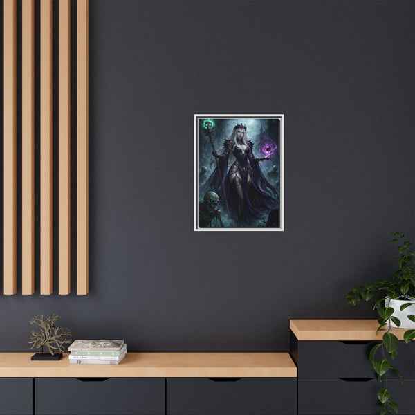 Necromancer Sorceress - Framed Canvas  Fantasy Wall Art