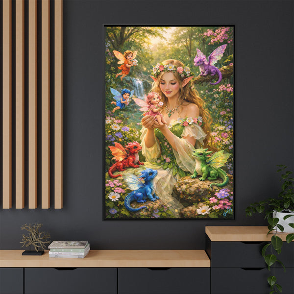 Enchanted Fairy Garden-  Framed Canvas Wall Art