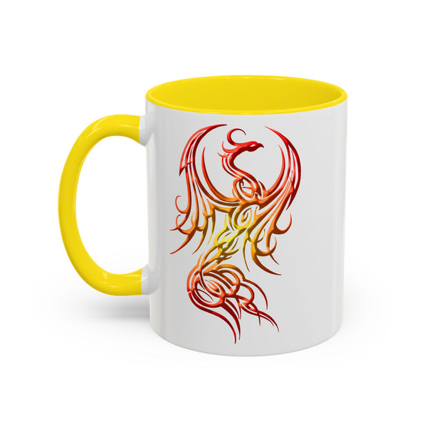 Phoenix Accent Coffee Mug – Red / Orange / Yellow Ombre - 11oz