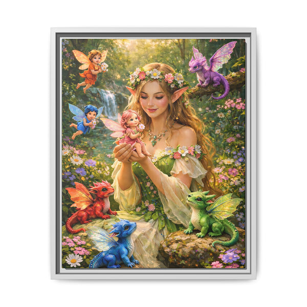 Enchanted Fairy Garden-  Framed Canvas Wall Art
