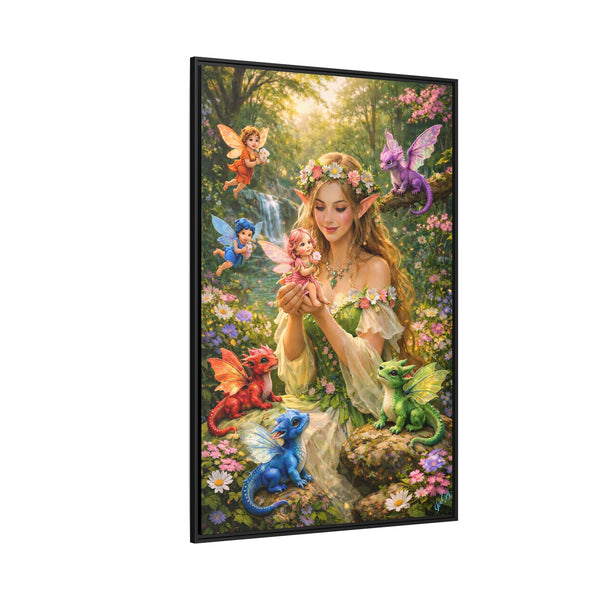 Enchanted Fairy Garden-  Framed Canvas Wall Art