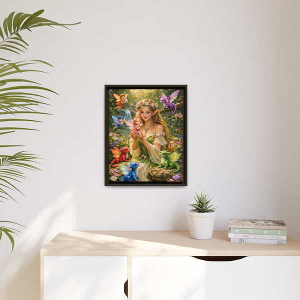 Enchanted Fairy Garden-  Framed Canvas Wall Art