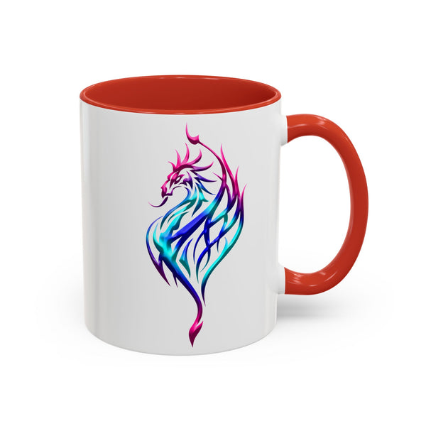 Phoenix Accent Coffee Mug - Fuchsia / Purple / Aqua Ombre - 11oz