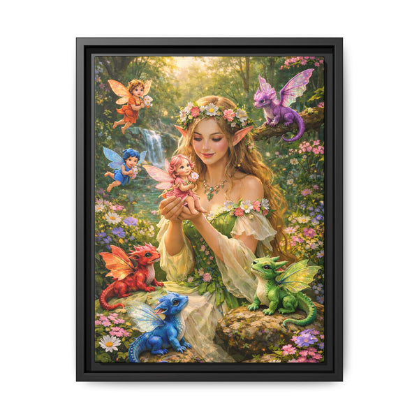 Enchanted Fairy Garden-  Framed Canvas Wall Art