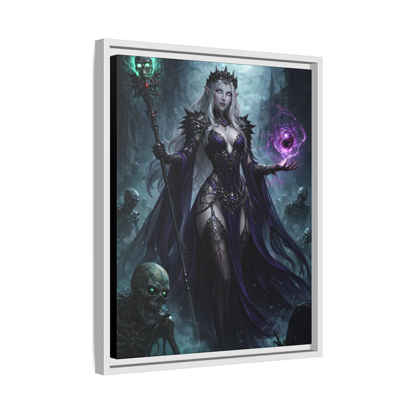 Necromancer Sorceress - Framed Canvas  Fantasy Wall Art