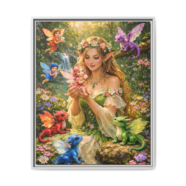 Enchanted Fairy Garden-  Framed Canvas Wall Art