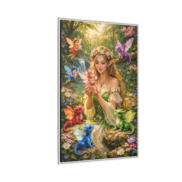 Enchanted Fairy Garden-  Framed Canvas Wall Art