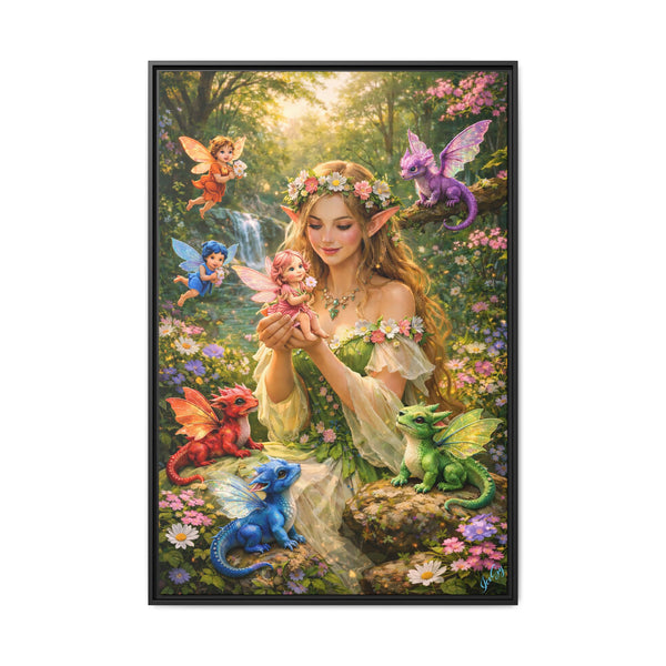 Enchanted Fairy Garden-  Framed Canvas Wall Art