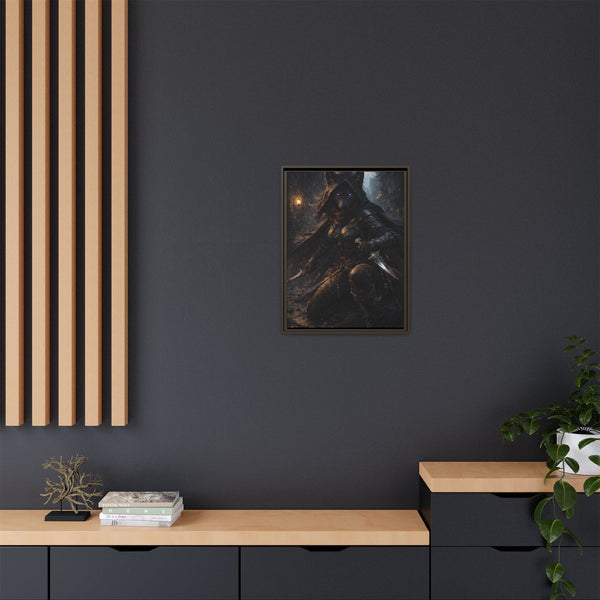 Shadow Wolf Assasin - Framed Canvas  Fantasy Wall Art