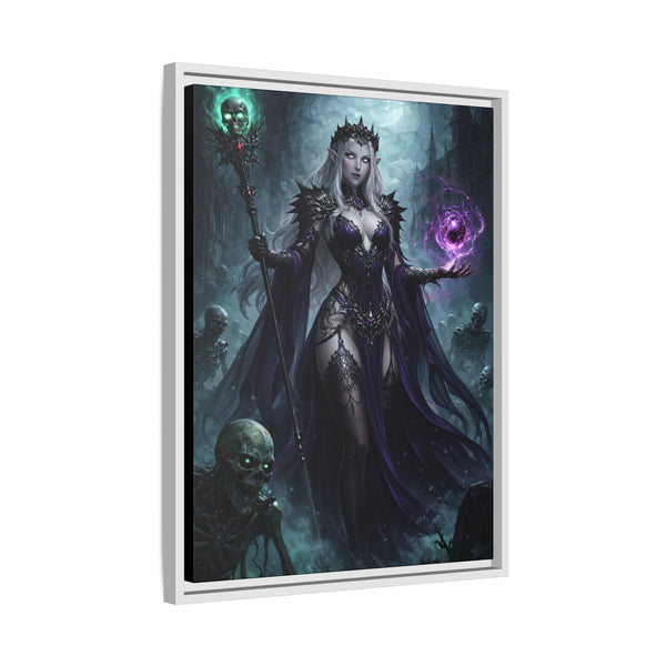 Necromancer Sorceress - Framed Canvas  Fantasy Wall Art
