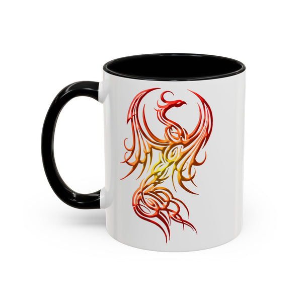 Phoenix Accent Coffee Mug – Red / Orange / Yellow Ombre - 11oz