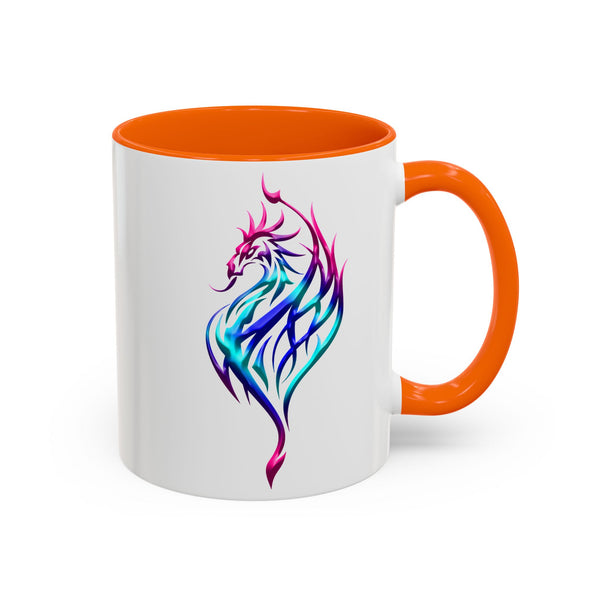 Phoenix Accent Coffee Mug - Fuchsia / Purple / Aqua Ombre - 11oz
