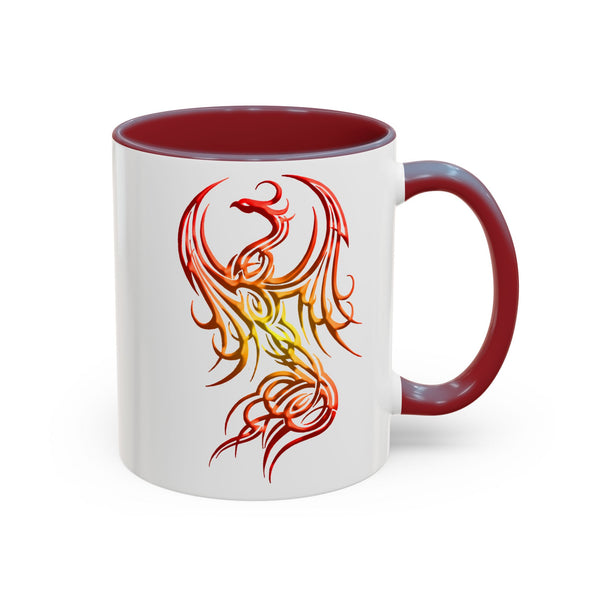 Phoenix Accent Coffee Mug – Red / Orange / Yellow Ombre - 11oz