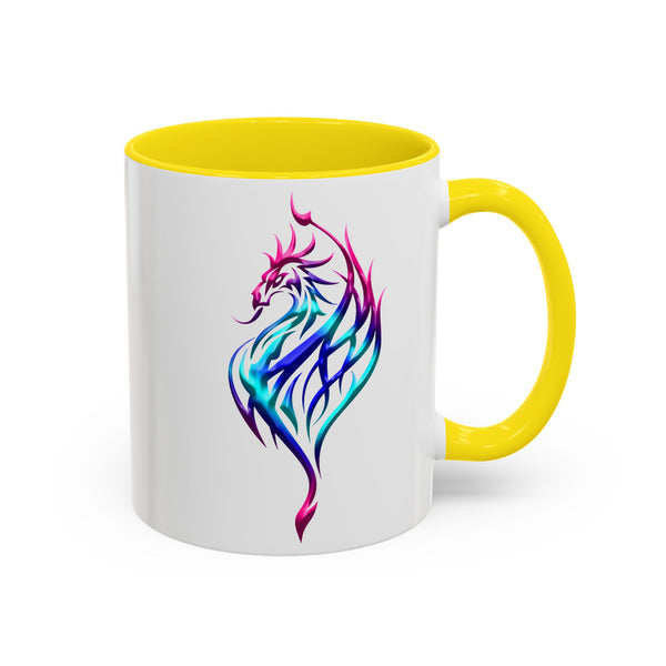 Phoenix Accent Coffee Mug - Fuchsia / Purple / Aqua Ombre - 11oz