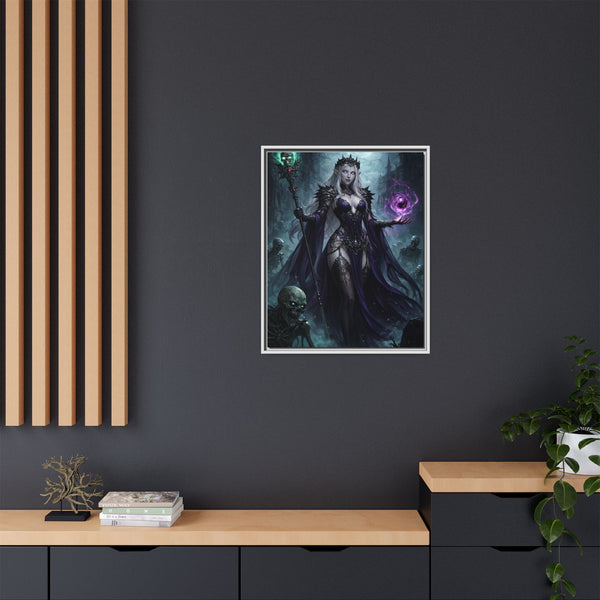 Necromancer Sorceress - Framed Canvas  Fantasy Wall Art