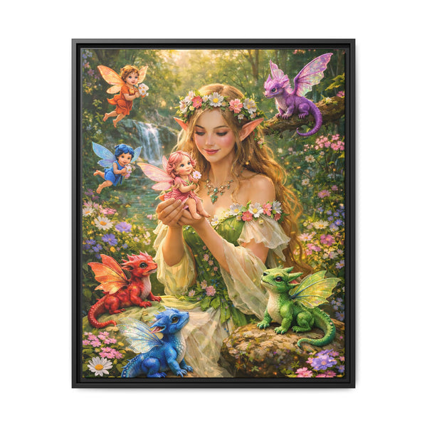 Enchanted Fairy Garden-  Framed Canvas Wall Art
