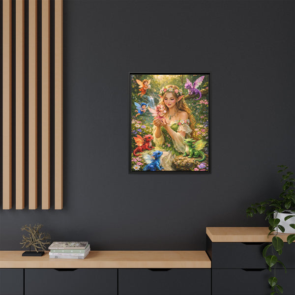 Enchanted Fairy Garden-  Framed Canvas Wall Art