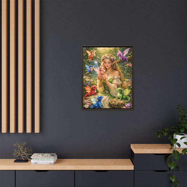 Enchanted Fairy Garden-  Framed Canvas Wall Art