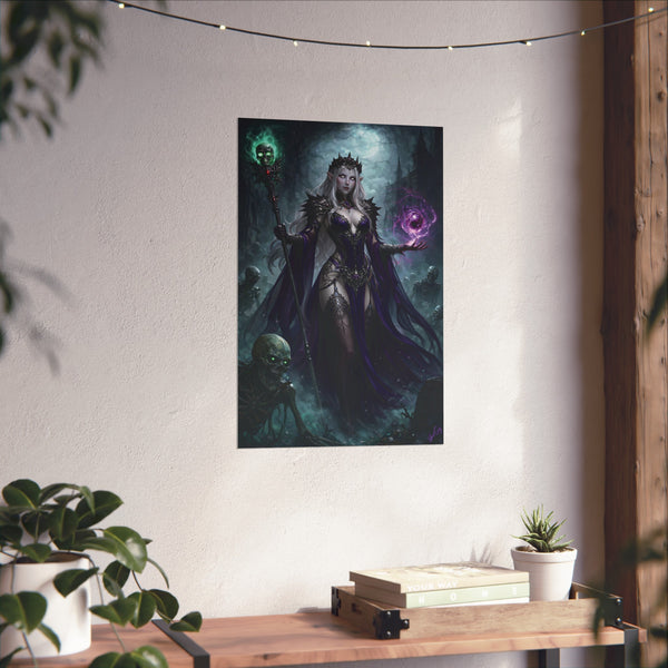 Necromancer Sorceress - Fantasy Art Poster