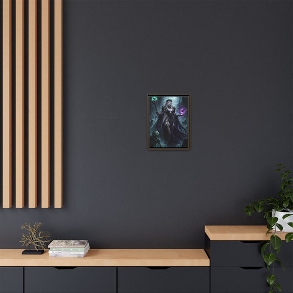 Necromancer Sorceress - Framed Canvas  Fantasy Wall Art