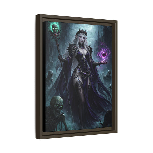 Necromancer Sorceress - Framed Canvas  Fantasy Wall Art