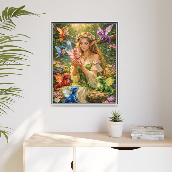 Enchanted Fairy Garden-  Framed Canvas Wall Art