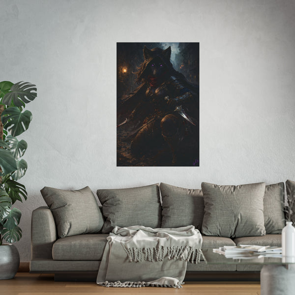 Shadow Wolf Assasin - Fantasy Art Poster