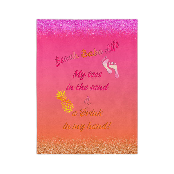 Beach Babe Life Blanket  -  Velveteen Microfiber Throw
