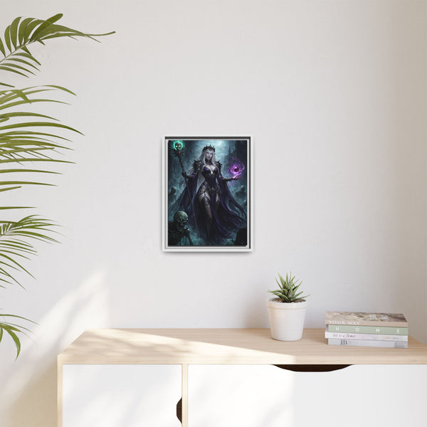 Necromancer Sorceress - Framed Canvas  Fantasy Wall Art