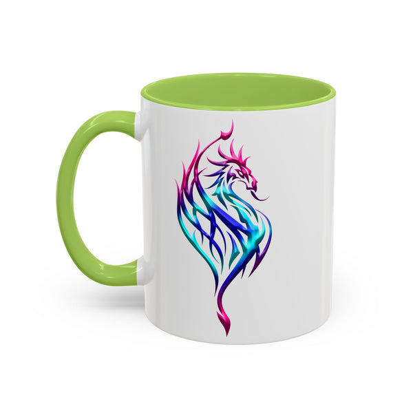 Phoenix Accent Coffee Mug - Fuchsia / Purple / Aqua Ombre - 11oz