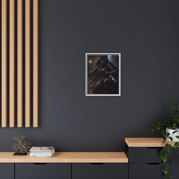Shadow Wolf Assasin - Framed Canvas  Fantasy Wall Art