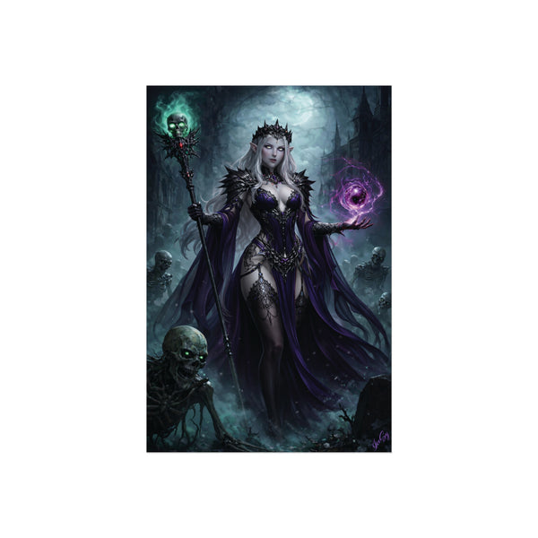 Necromancer Sorceress - Fantasy Art Poster