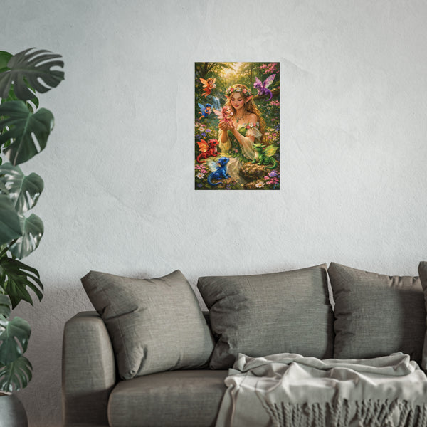 Enchanted Fairy Garden - Fantasy Art Poster