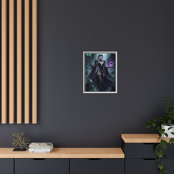 Necromancer Sorceress - Framed Canvas  Fantasy Wall Art