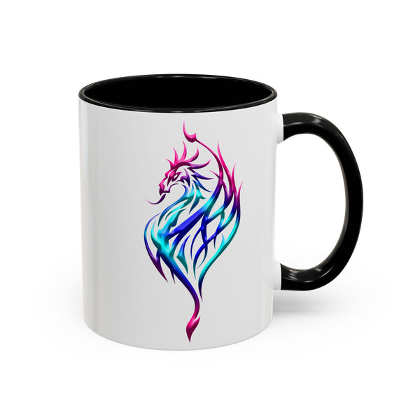 Phoenix Accent Coffee Mug - Fuchsia / Purple / Aqua Ombre - 11oz