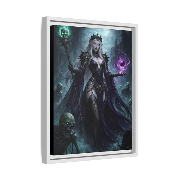 Necromancer Sorceress - Framed Canvas  Fantasy Wall Art