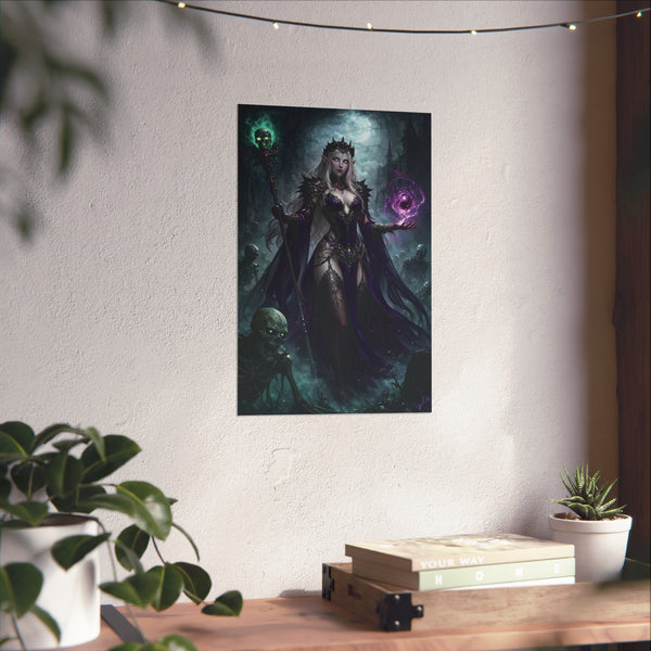 Necromancer Sorceress - Fantasy Art Poster