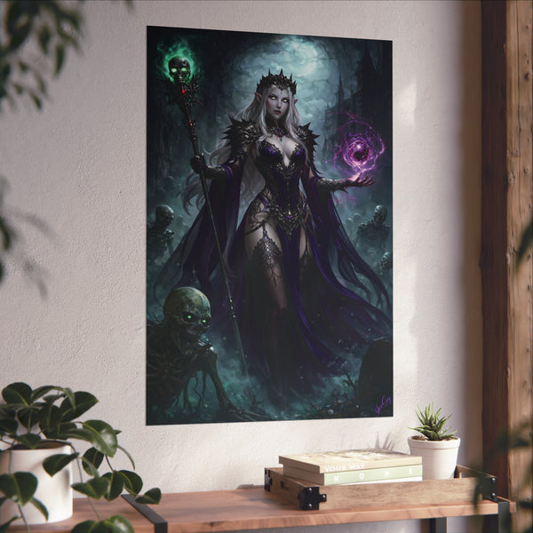 Necromancer Sorceress - Fantasy Art Poster