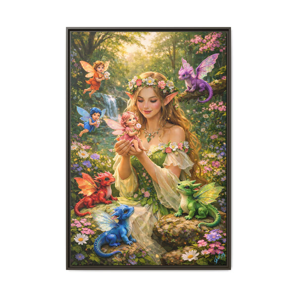 Enchanted Fairy Garden-  Framed Canvas Wall Art