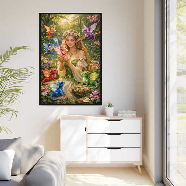 Enchanted Fairy Garden-  Framed Canvas Wall Art